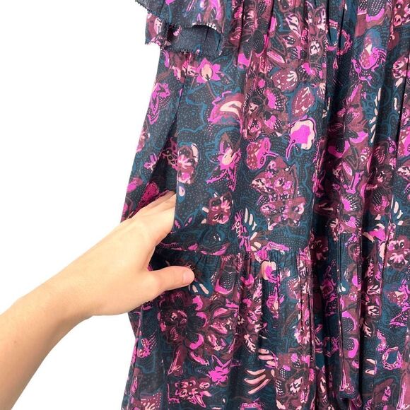 ULLA JOHNSON Fawn floral Dress in Midnight Sz 6 - Picture 10 of 13